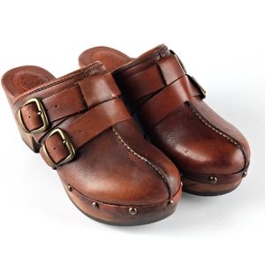 COPY - Ariat Leather Clogs Bark Wood Mules 9B